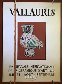 VALLAURIS Original Poster Affiche 1970 Biennale Internationale Céramique d'Art