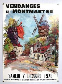 Vendanges À Montmartre Original Poster Very Rare Affiche 1978
