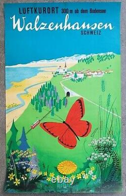 Walzenhausen Bodensee, Suisse Schweiz Affiche ancienne/original poster 1960's