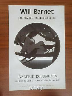 Will Barnet Circle Ii- Original Exhibition Poster Affiche -paris-1980 Rare