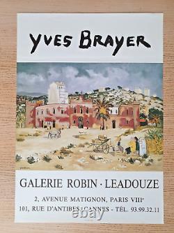 Yves Brayer Affiche Originale D'exposition Poster Robin Leadouze 80's