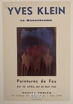 Yves Klein 1963 original poster affiche originale peintures de feu